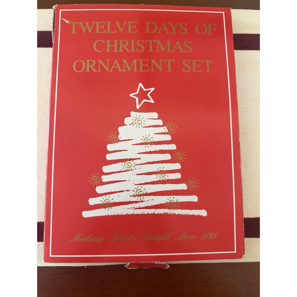 Twelve Days of Christmas Pewter Ornament Set Bon Ton Stores 2002 Madison Max